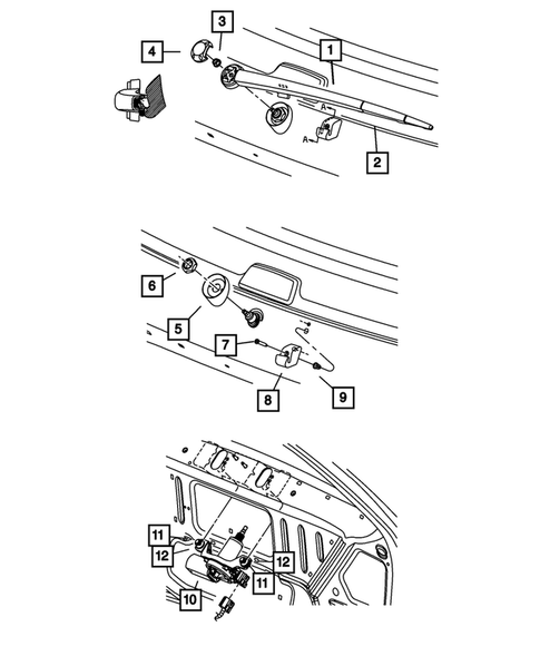 Wiper and Washer System for 2010 Jeep Commander #1