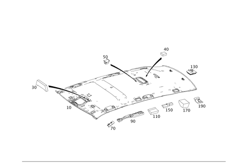 Roof Lining/Headlining for 2014 Mercedes-Benz GLK250 #0