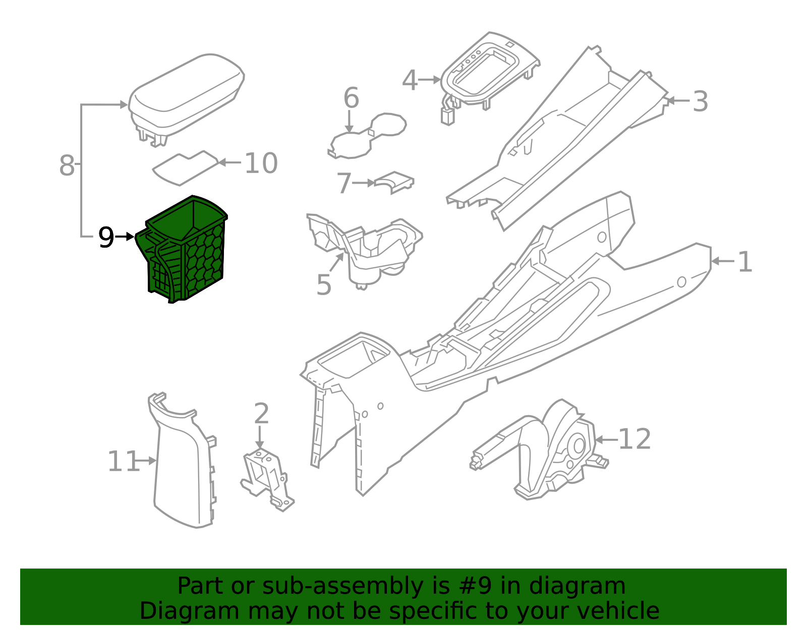 2012-2017 Kia Rio Storage Box 84670-1W000 | OEM Parts Online
