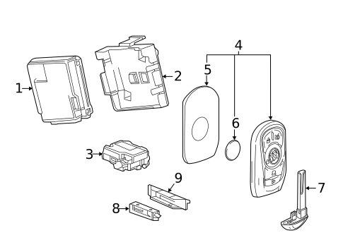 Keyless Entry Components for 2017 Buick LaCrosse #0