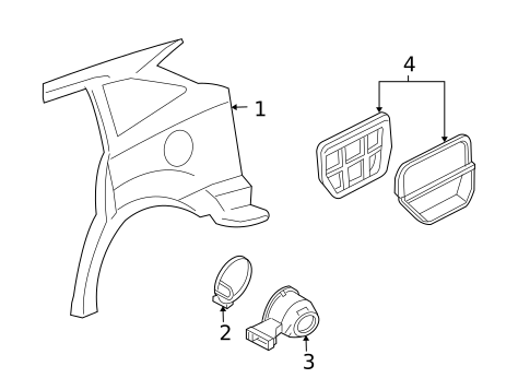 Quarter Panel & Components for 2004 Ford Focus #1