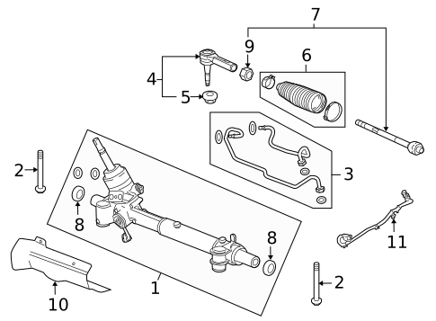 Steering Gear & Linkage for 2011 Buick Regal #0