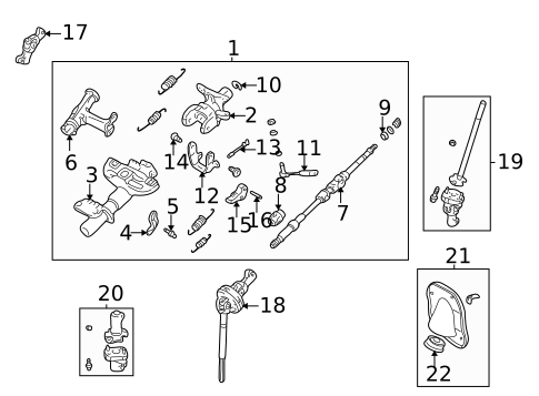 Steering Column Assembly for 2002 Toyota Tacoma #0
