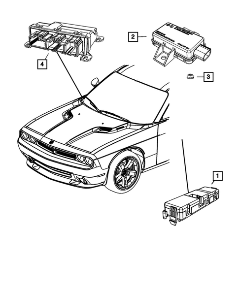 Keys, Modules and Engine Controllers for 2010 Dodge Challenger #3