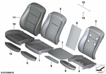 52109142351 - Seats: Basic Seat Upholstery, Right for BMW: 525i, 530i, 530xi, 545i, 745i, 745Li, 750i, 750Li, 760i, 760Li Image image