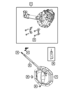 6100954 - Front Axle; Corporate 205 MM; Differential and Drive Line: Hex Flange Head Bolt, Mounting for Mopar Image