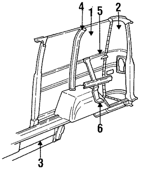 Side Panel & Components for 1990 Dodge B350 #1