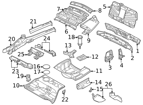 Rear Body for 2001 Volkswagen Passat #5