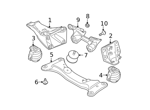 Engine & Trans Mounting for 2008 BMW 335i #2