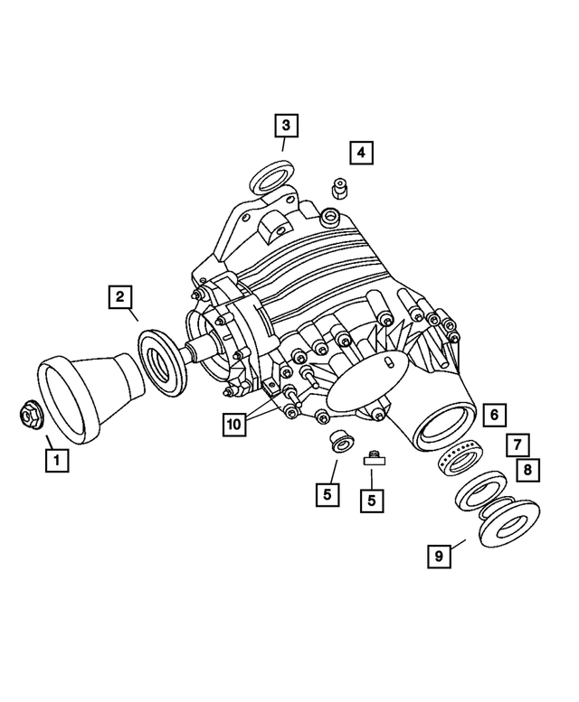 5134910AA - Power Transfer Unit AWD: Flange Nut for Mopar Image