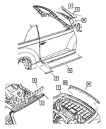 5161668AA - Exterior Ornamentation: Windshield Molding Clip for Chrysler: PT Cruiser Image