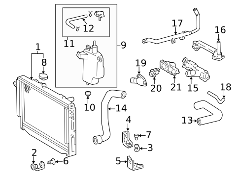Radiator & Components for 2006 Lexus LX470 #0
