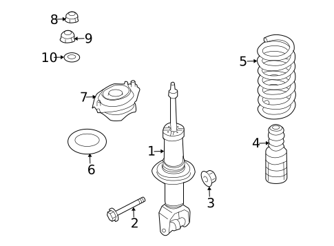 Struts & Components for 2013 Subaru Tribeca #0