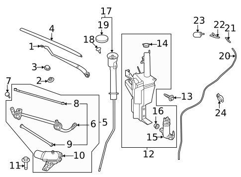 Wiper & Washer Components for 2023 Nissan ARIYA #3