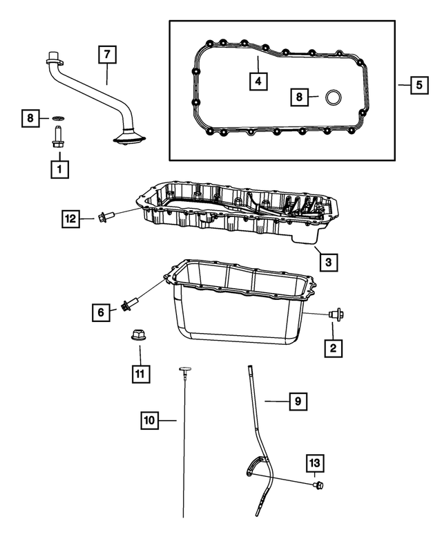 6500070 - 3.8L Gas; Engine: Hex Head Locking Bolt, Mounting for Chrysler: 300, 300M, Concorde, Pacifica, PT Cruiser, Sebring, Town &amp; Country, Voyager | Dodge: Avenger, Caravan, Challenger, Charger, Grand Caravan, Intrepid, Journey, Magnum, Neon, Nitro, Stratus | Jeep: Liberty, Wrangler Image