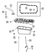 6500070 - 3.8L Gas; Engine: Hex Head Locking Bolt, Mounting for Chrysler: 300, 300M, Concorde, Pacifica, PT Cruiser, Sebring, Town &amp; Country, Voyager | Dodge: Avenger, Caravan, Challenger, Charger, Grand Caravan, Intrepid, Journey, Magnum, Neon, Nitro, Stratus | Jeep: Liberty, Wrangler Image