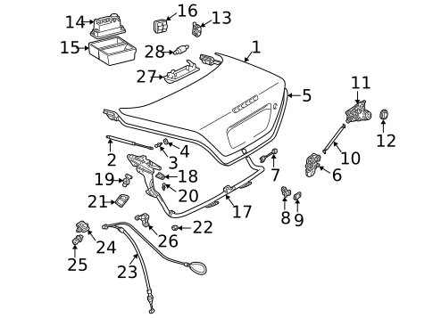 Lid & Components for 1999 Mercedes-Benz SLK230 #0