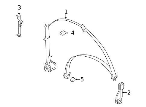 Front Seat Belts for 2004 Suzuki Verona #0