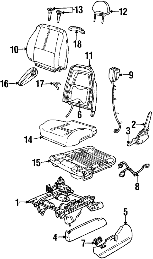 XF2Z1667113AAC - Body: Seat Armrest for Ford Image