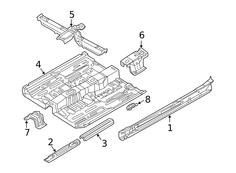 Floor & Rails for 2003 Nissan Maxima #0