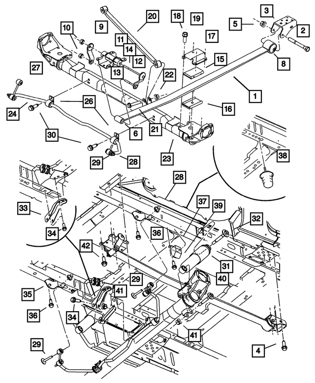 5006586AA - Rear Suspension: Rear Leaf Spring for Mopar Image image