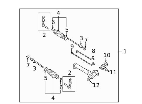 Steering Gear & Linkage for 1998 Chevrolet Malibu #0