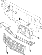 10023379 - Body: Grille for Pontiac: Phoenix Image image
