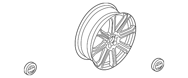 2018-2021 Volvo XC60 20-Inch 8-Spoke Black Diamond Cut Alloy Wheel