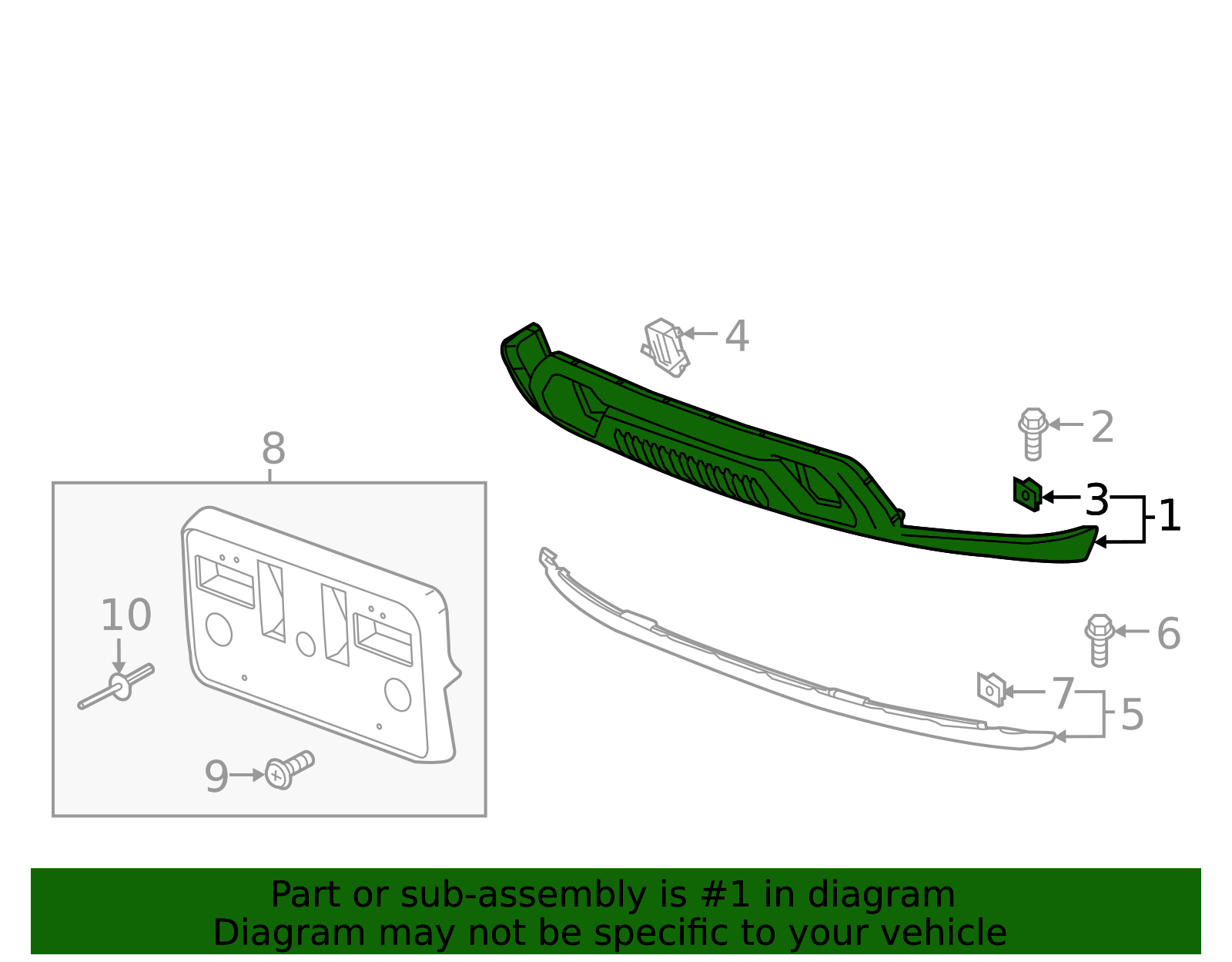 2019-2022 GMC Front Bumper Lower Fascia 84225828 | TascaParts.com