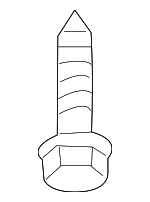 N0195038 - Engine: Trans Support Mount Bolt for Porsche: Cayenne Image