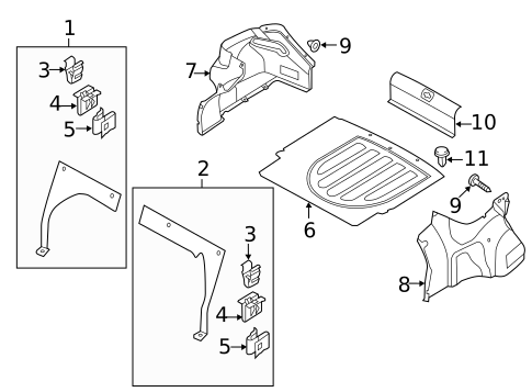 Interior Trim - Rear Body for 2012 Hyundai Accent #0