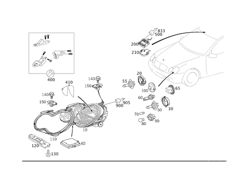 Front Illumination for 2005 Mercedes-Benz CLK500 #0
