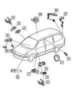 1DU74XZAAA - : Power Window Switch Bezel for Chrysler: Town &amp; Country | Dodge: Caravan, Grand Caravan Image