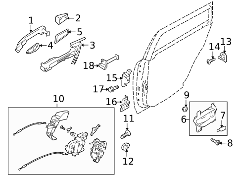 Rear Door for 2011 Subaru Legacy #1