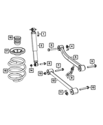 68382850AB - Rear Suspension: Suspension Shock Absorber Kit for Jeep: Wrangler Image