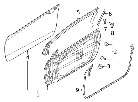 Door & Components for 2014 Kia Forte Koup #0