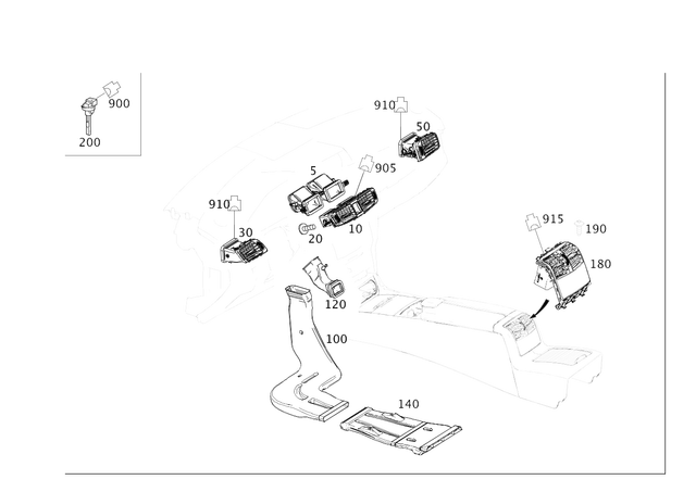 2188310145 - Heating and Ventilation: Air Duct for Mercedes-Benz: CLS550, CLS63 AMG Image image