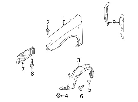 Fender & Components for 2010 Hyundai Elantra #0