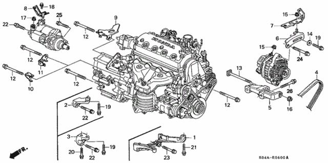 Alternator Bracket for 2000 Honda Civic #0