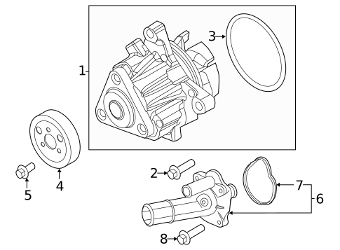 Water Pump for 2016 Lincoln MKC #0