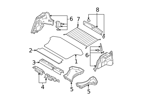 Interior Trim - Rear Body for 2008 Kia Spectra5 #0