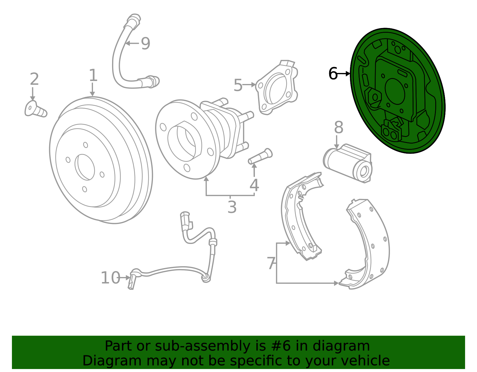94553901 - High-Quality Rear Passenger Side Brake Backing Plate ...
