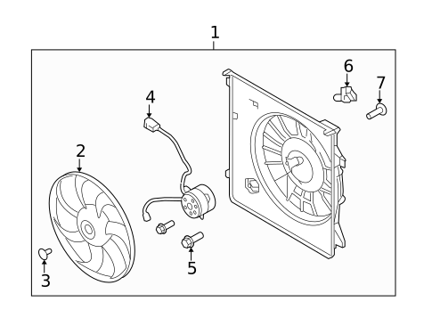 Cooling Fan for 2009 Kia Borrego #0