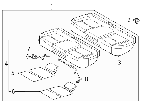 Rear Seat Components for 2023 Nissan ARIYA #2