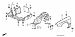 9390315380 - Body/Air Conditioning: SCREW, TAPPING (5X16) for Honda Image