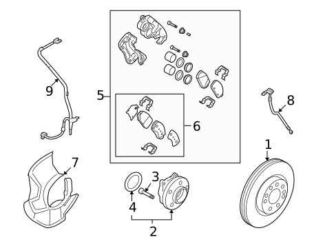 Brake Hydraulics for 2009 Hyundai Santa Fe #0