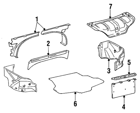 Trunk Trim for 1993 Toyota Paseo #0