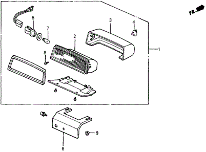 High Mounted Stop Light for 1986 Honda Civic #0
