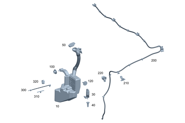 2478600700 - Emergency Equipment Windshield Washer System: Hose Line for Mercedes-Benz Image image