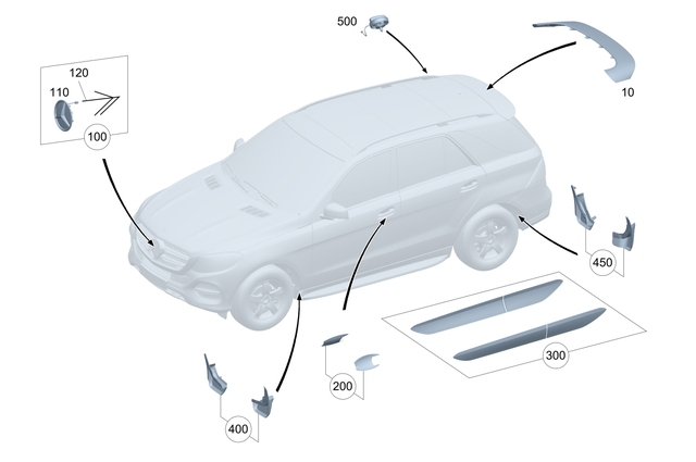 1678109905 - Outside Attachment Parts: Mercedes Star for Mercedes-Benz: GLE350, GLE450, GLE450e, GLE53 AMG, GLE580, GLE63 AMG S, GLS450, GLS580, GLS63 AMG, Maybach GLS600 Image
